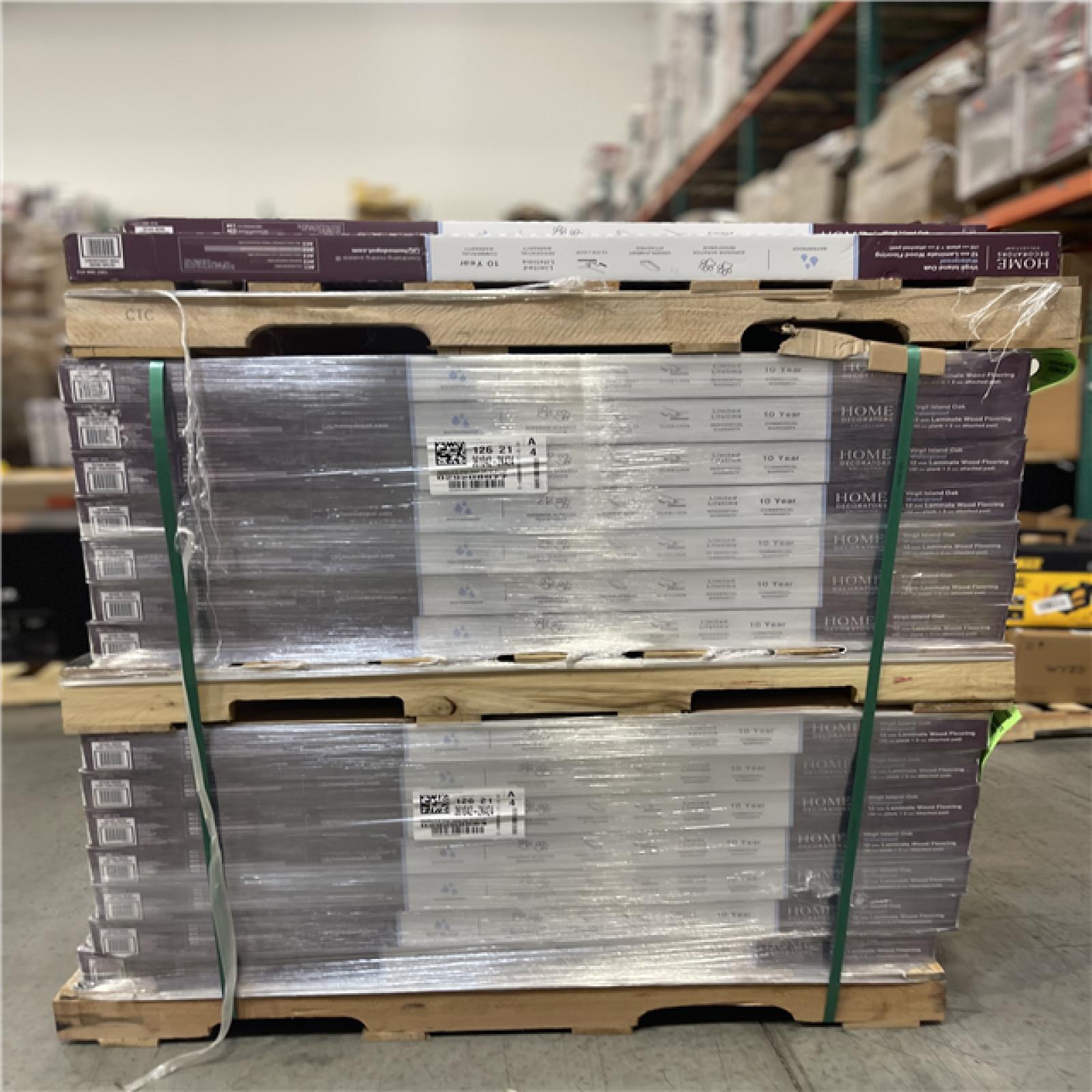 DALLAS LOCATION- Home Decorators Collection Virgil Island Oak 12 mm T x 8 in. W Waterproof Laminate Wood Flooring (15.9 sqft/case) PALLET (46 cases)