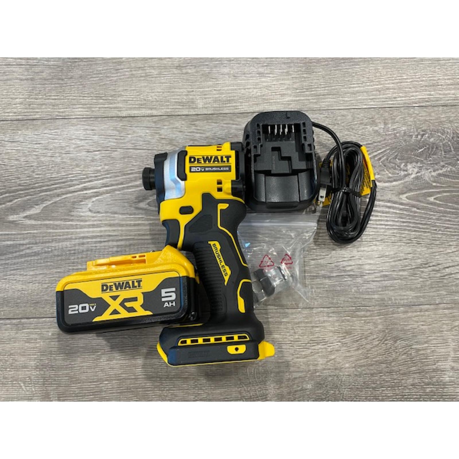 AS-IS DEWALT ATOMIC 20V MAX Lithium-Ion Cordless 1/4 in. Brushless Impact Driver Kit