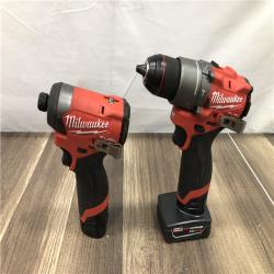 AS-IS Milwaukee FUEL 12-Volt Lithium-Ion Brushless Cordless Hammer Drill and Impact Driver Combo Kit