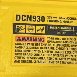AS-IS DEWALT 20V 30 Degree Cordless Framing Nailer (Tool-Only)