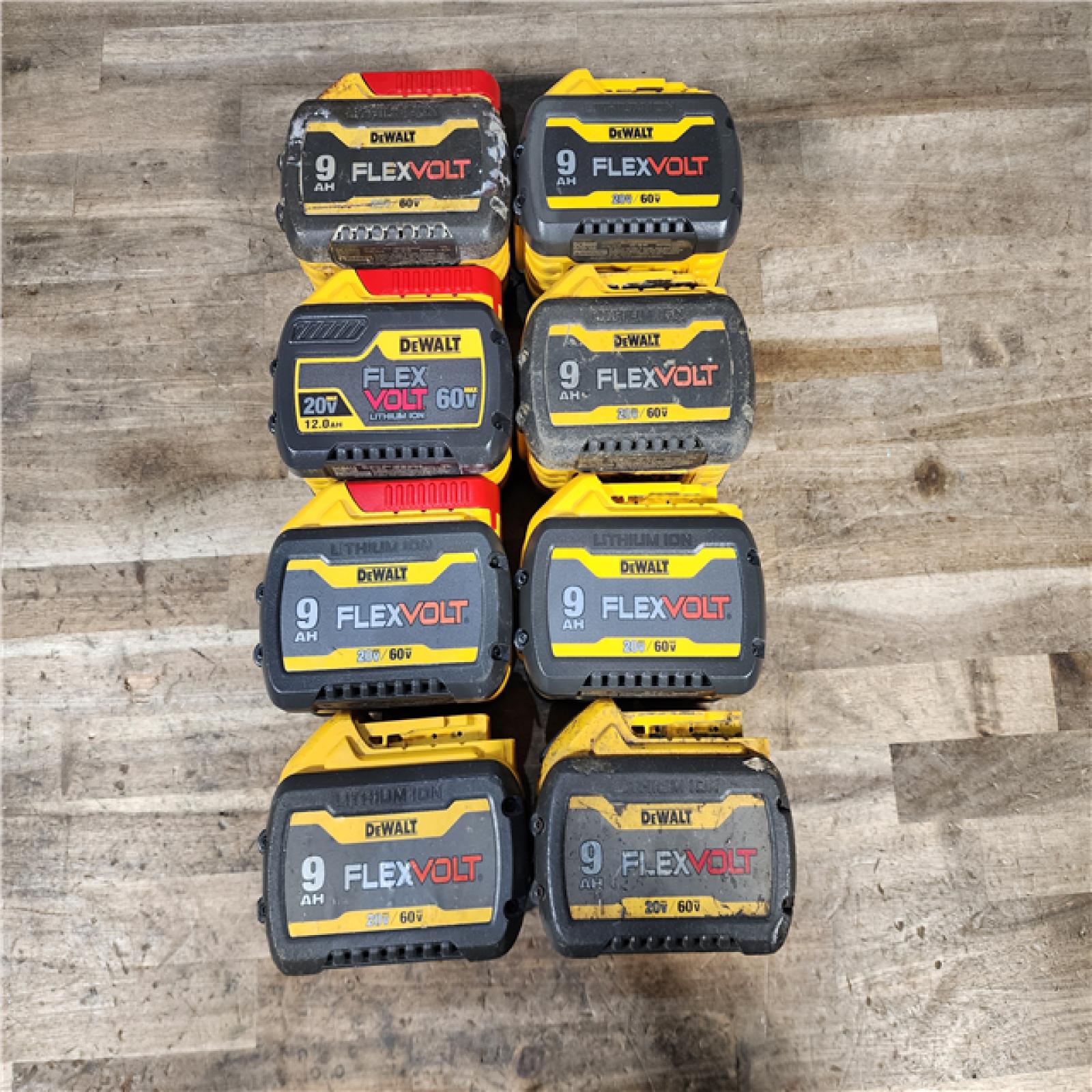 HOUSTON LOCATION - AS-IS DEWALT FLEXVOLT BATTERY PACK QTY - 8