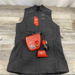 AS-IS Milwaukee Women's Large 12-Volt Lithium-Ion Cordless Axis Black Heated Vest Kit