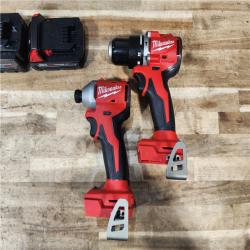 HOUSTON LOCATION - AS - IS Milwaukee 18-Volt Lithium-Ion Brushless Cordless Compact Hammer Drill/Impact Combo Kit