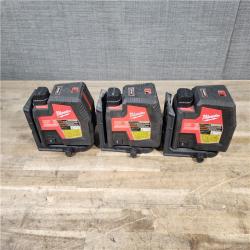 HOUSTON LOCATION - AS-IS MILWAUKEE 3 LASER TOOL COMBO