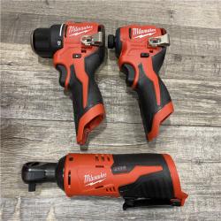 LIKE NEW - Milwaukee 12-Volt Lithium-Ion Brushless Cordless Subcompact Drill &Impact Driver Combo Kit