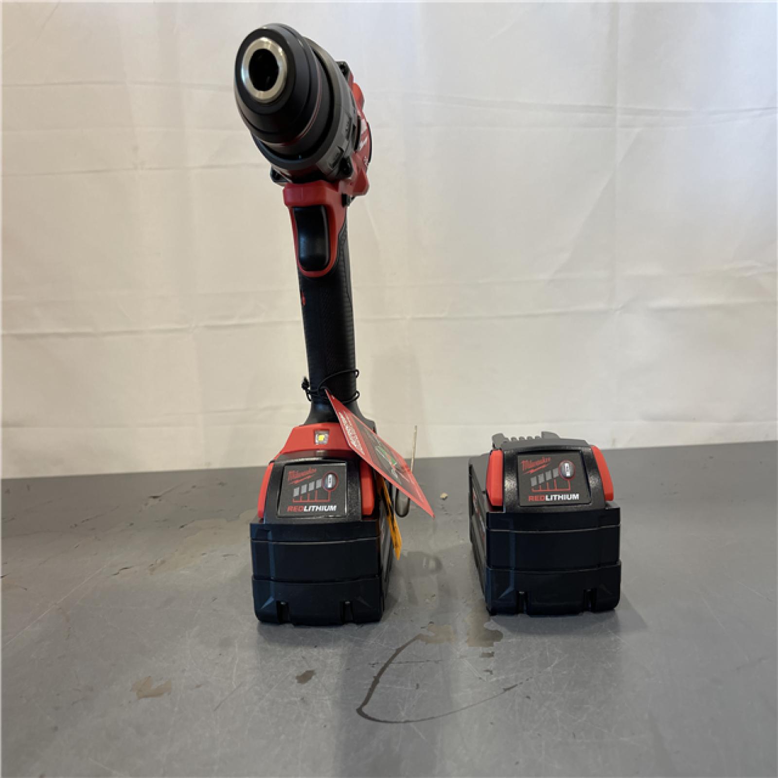 AS-IS - Milwaukee M18 FUEL 18V Lithium-Ion Brushless Cordless 1/2 in. Hammer Drill Driver Kit