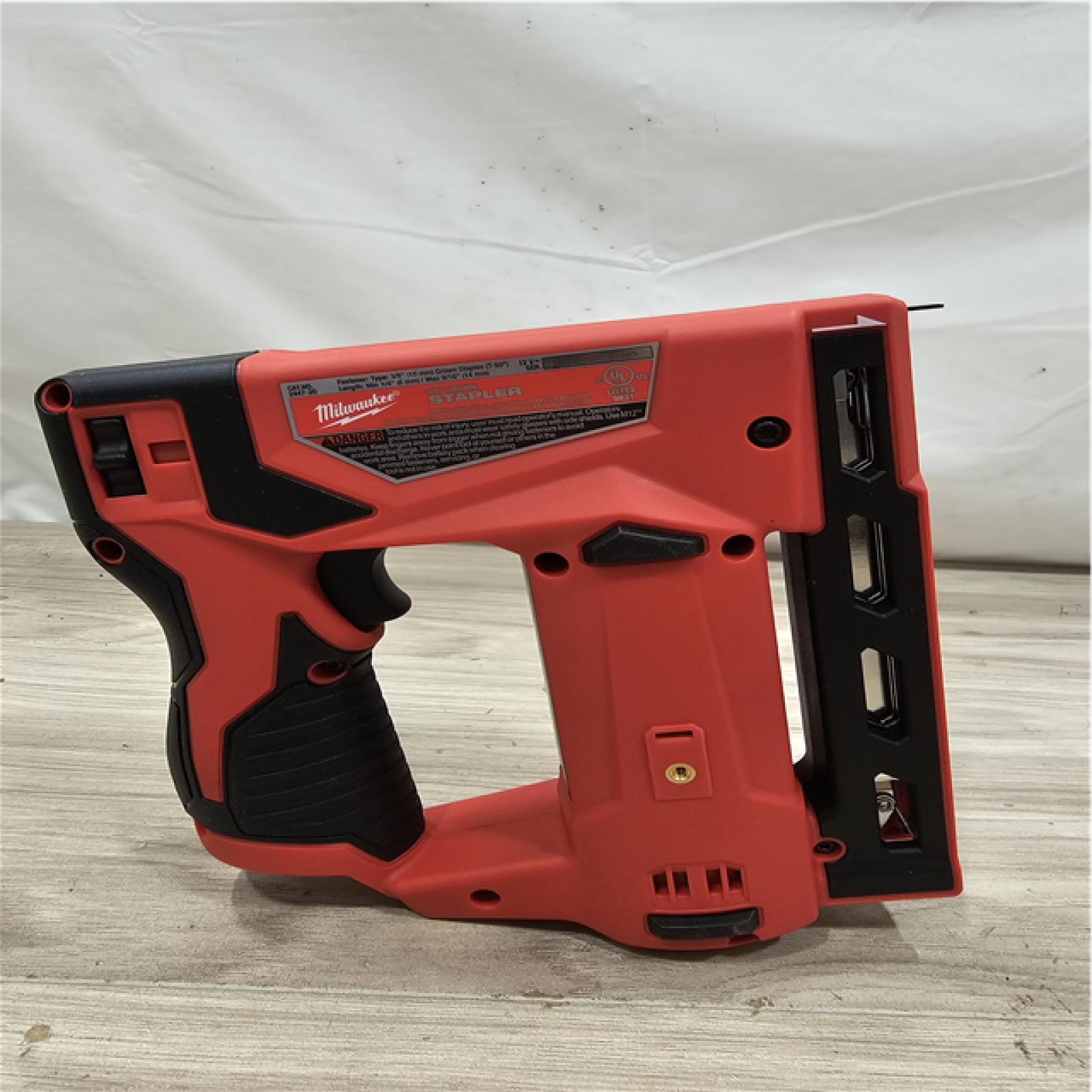 AS-IS Milwaukee12-Volt Lithium-Ion Cordless 3/8 in. Crown Stapler (Tool-Only)