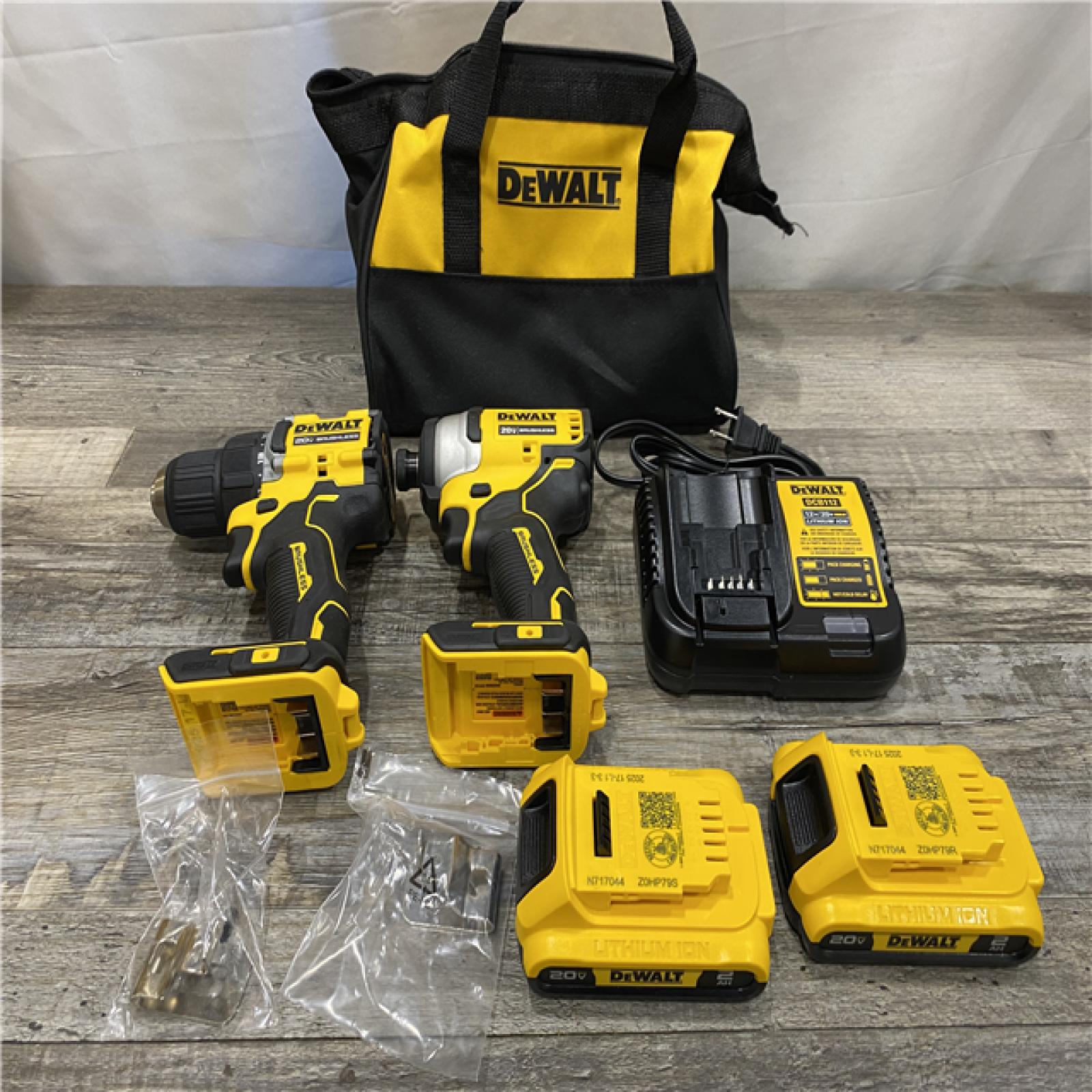 AS-IS DEWALT ATOMIC 20-Volt MAX Lithium-Ion Cordless Combo Kit