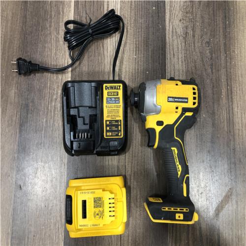 AS-IS DEWALT Atomic 20V Max Lithium-Ion Brushless Cordless Compact 1/4 in. Impact Driver Kit