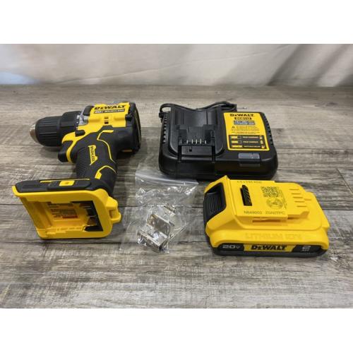 AS-IS DEWALT Atomic 20V Lithium-Ion Cordless Compact 1/2 in. Drill/Driver Kit