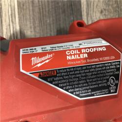 AS-IS Milwaukee FUEL 18-Volt Lithium-Ion Brushless Cordless Coil Roofing Nailer (Tool Only)