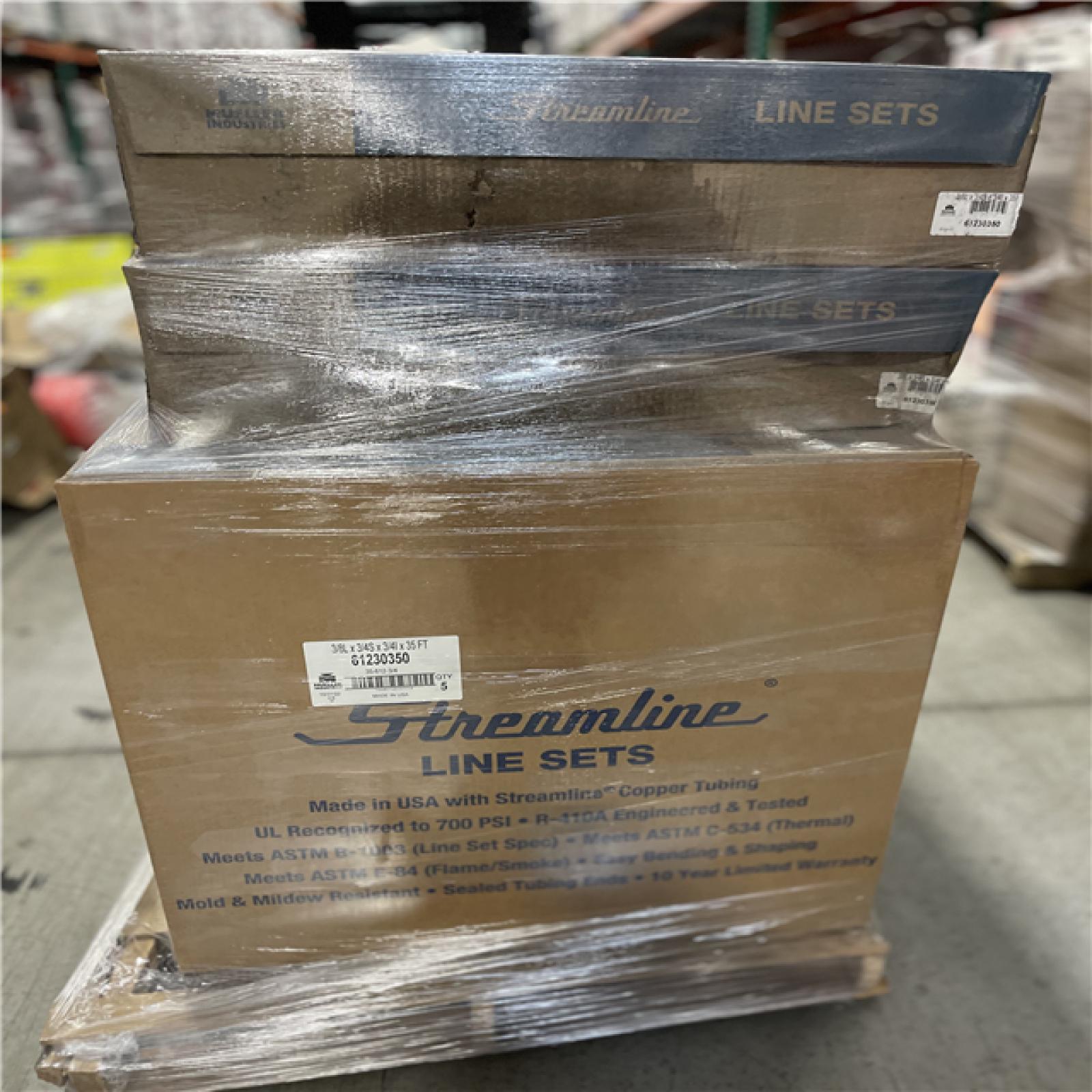 DALLAS LOCATION - Mueller Industries 3/8 In X 3/4 In X 3/4 In X 35 Ft Air Conditioner Line Set PALLET -(7 UNITS)