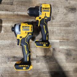 HOUSTON LOCATION - AS-IS Dewalt DCK225D2 20V MAX ATOMIC Brushless Compact Lithium-Ion 1/2 in. Cordless Drill Driver and 1/4 in. Impact Driver Combo Kit with 2 Batteries 2 Ah