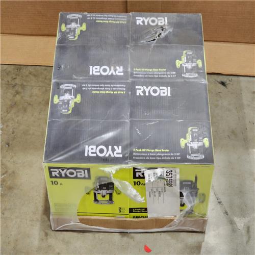 HOUSTON LOCATION - AS-IS (NEW)RYOBI 2 Peak Plunge Base Corded Router QTY - 4