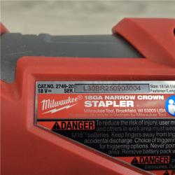 AS-IS MILWAUKEE FUEL 18V Cordless 18-Gauge 1/4 in. Narrow Crown Stapler (Tool-Only)