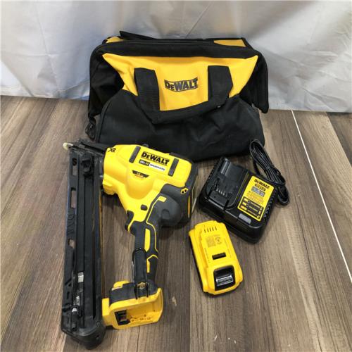 AS-IS DEWALT 20V MAX XR Lithium-Ion Cordless 2-1/2 in. 15-Gauge Finish Nailer Kit