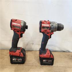 AS-IS- Milwaukee FUEL 18V Lithium-Ion Brushless Cordless Hammer Drill and Impact Driver Combo Kit