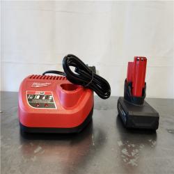 AS-IS- Milwaukee 12-Volt Lithium-Ion XC High Output 5.0 Ah Battery Pack with Charger Starter Kit