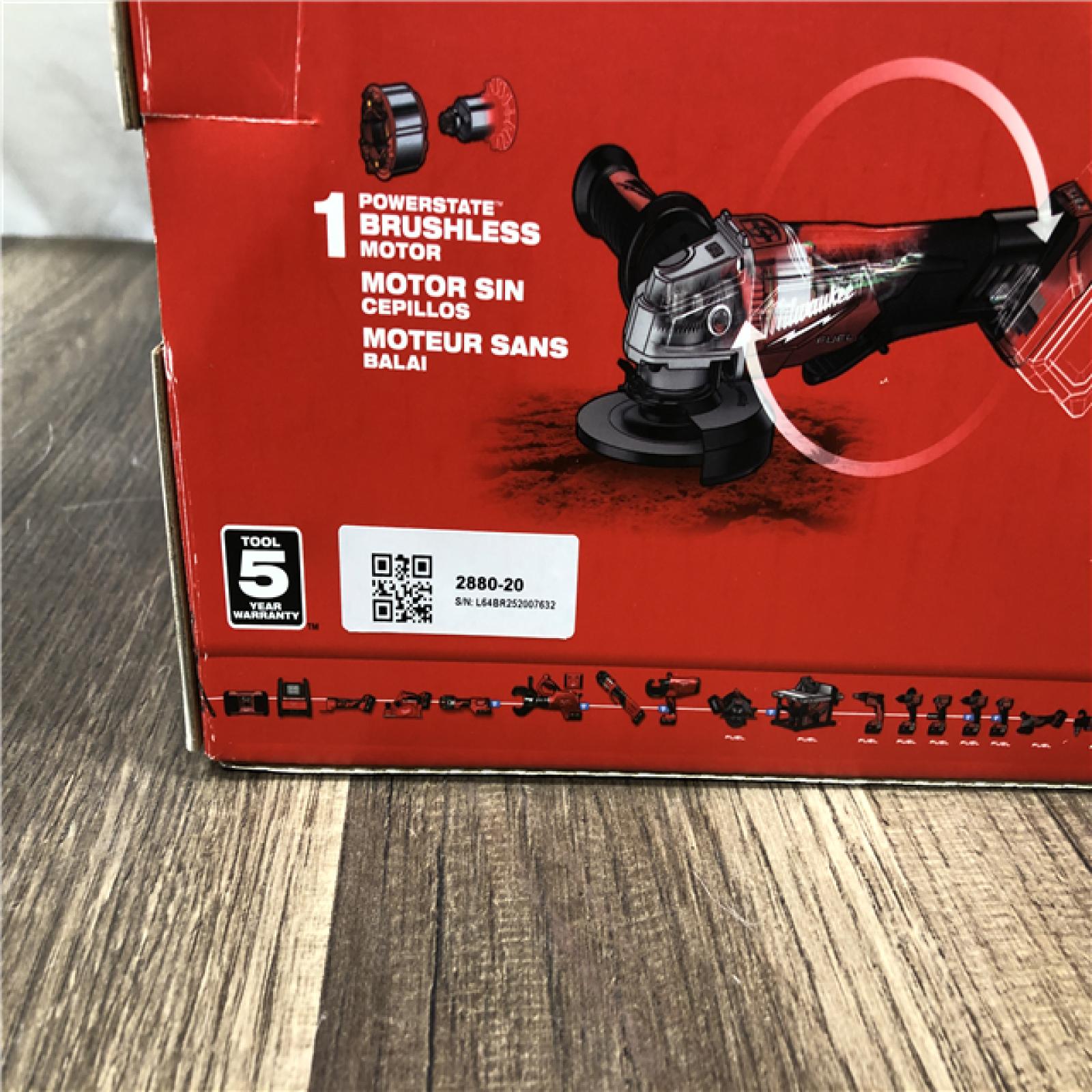 NEW- Milwaukee FUEL 18V Lithium-Ion Brushless Cordless 4-1/2 in./5 in. Grinder w/Paddle Switch (Tool-Only)