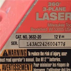 AS-IS Milwaukee 12V Cordless Green 250 ft. 3-Plane Laser Level Kit