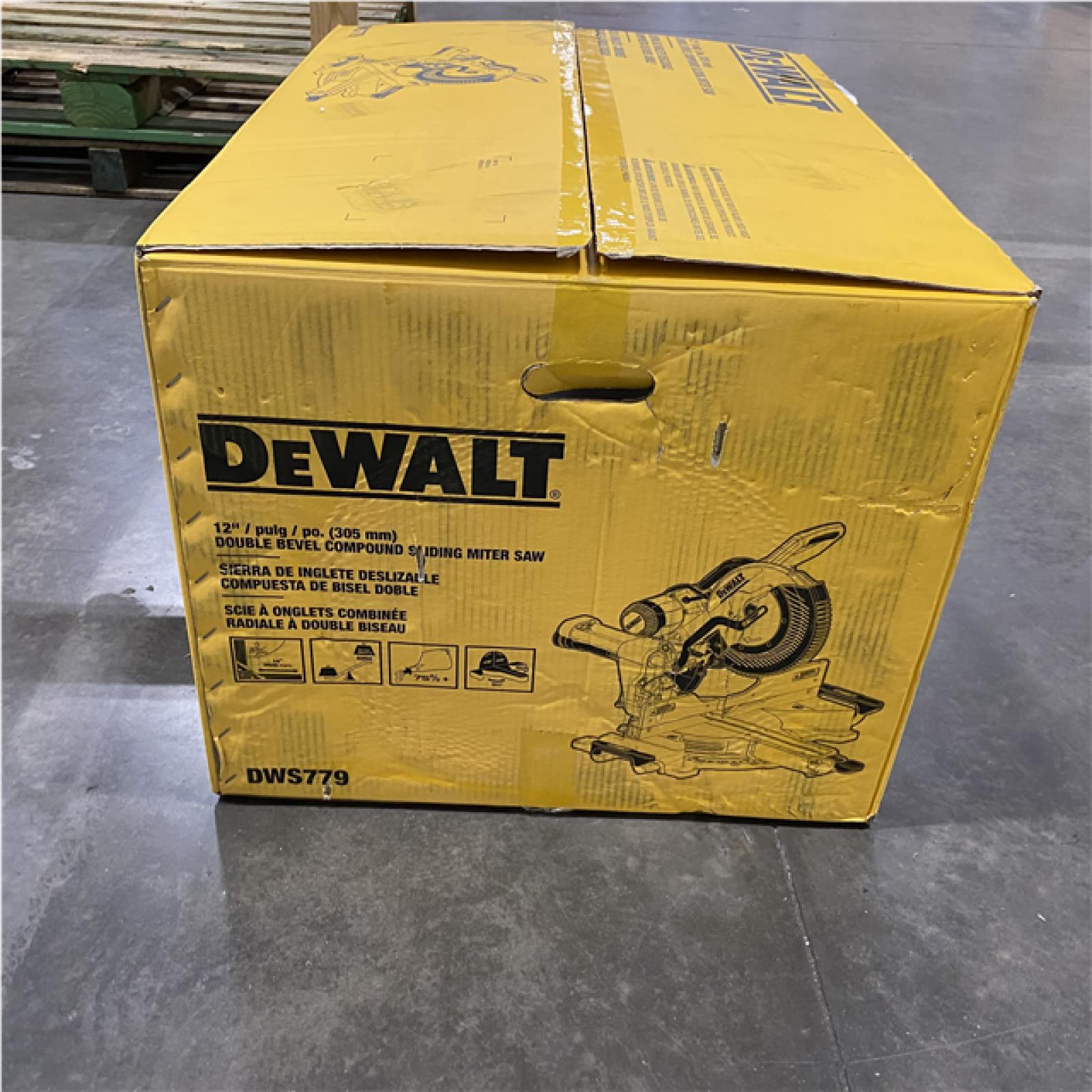As-Is- DeWalt 15 Amps 12 in. Corded Dual-Bevel Sliding Compound Miter Saw