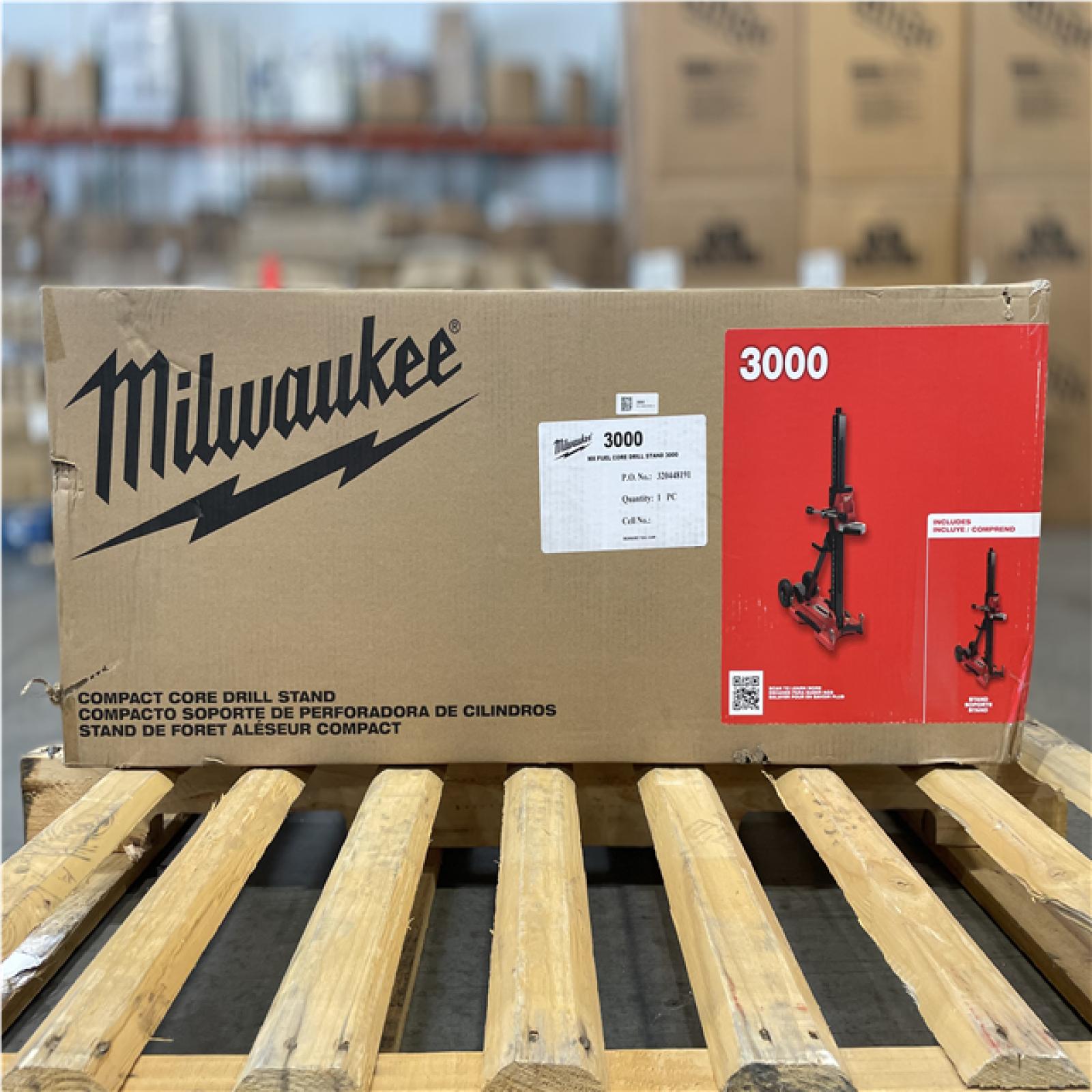 DALLAS LOCATION- AS-IS MILWAUKEE Compact Core Drill Stand (BOX 2 OF 2 STAND ONLY)