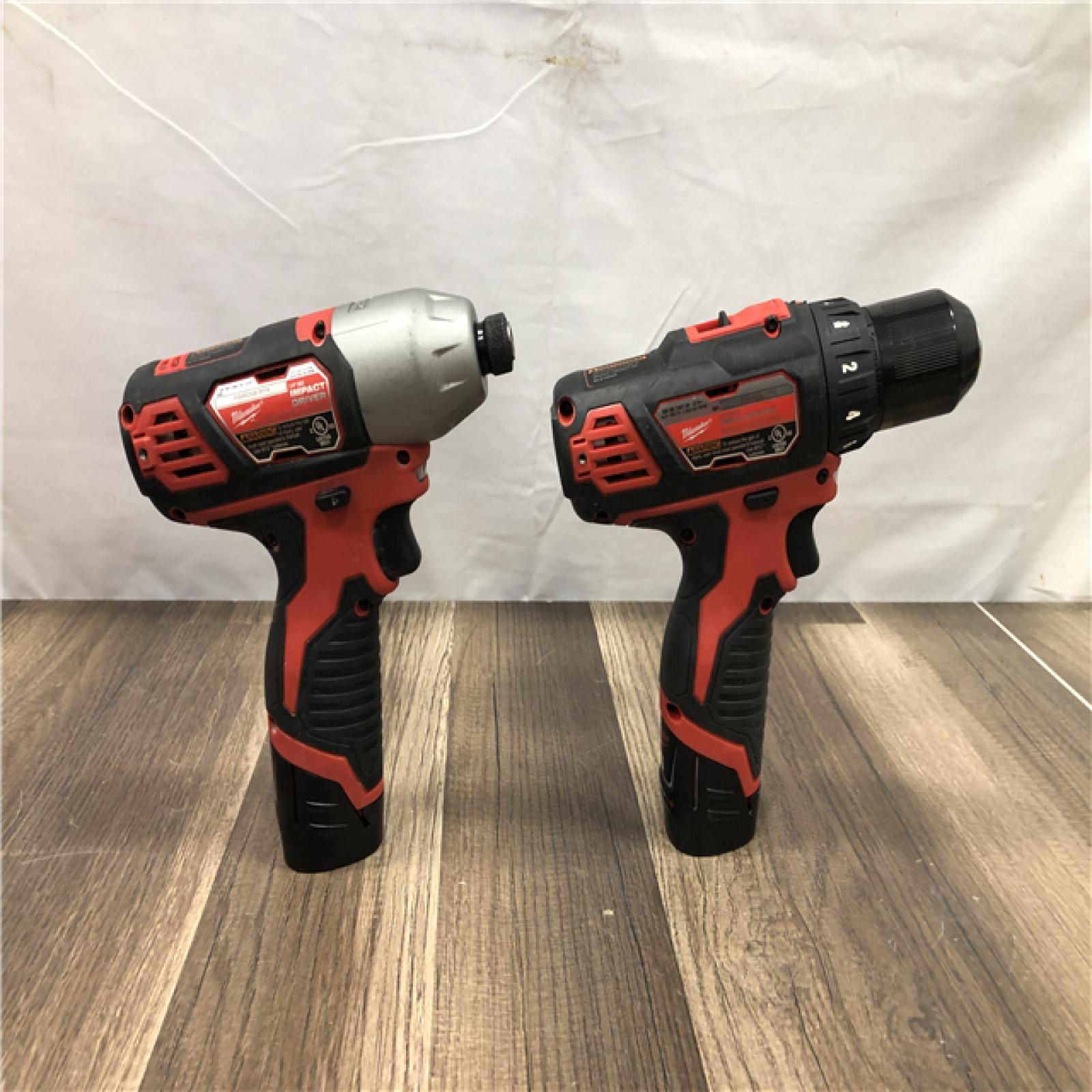 AS-IS Milwaukee 12V Lithium-Ion Cordless Drill Driver/Impact Driver Combo Kit