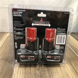 NEW- Milwaukee 12-Volt Lithium-Ion XC Extended Capacity 3.0 Ah Battery Pack (2-Pack)