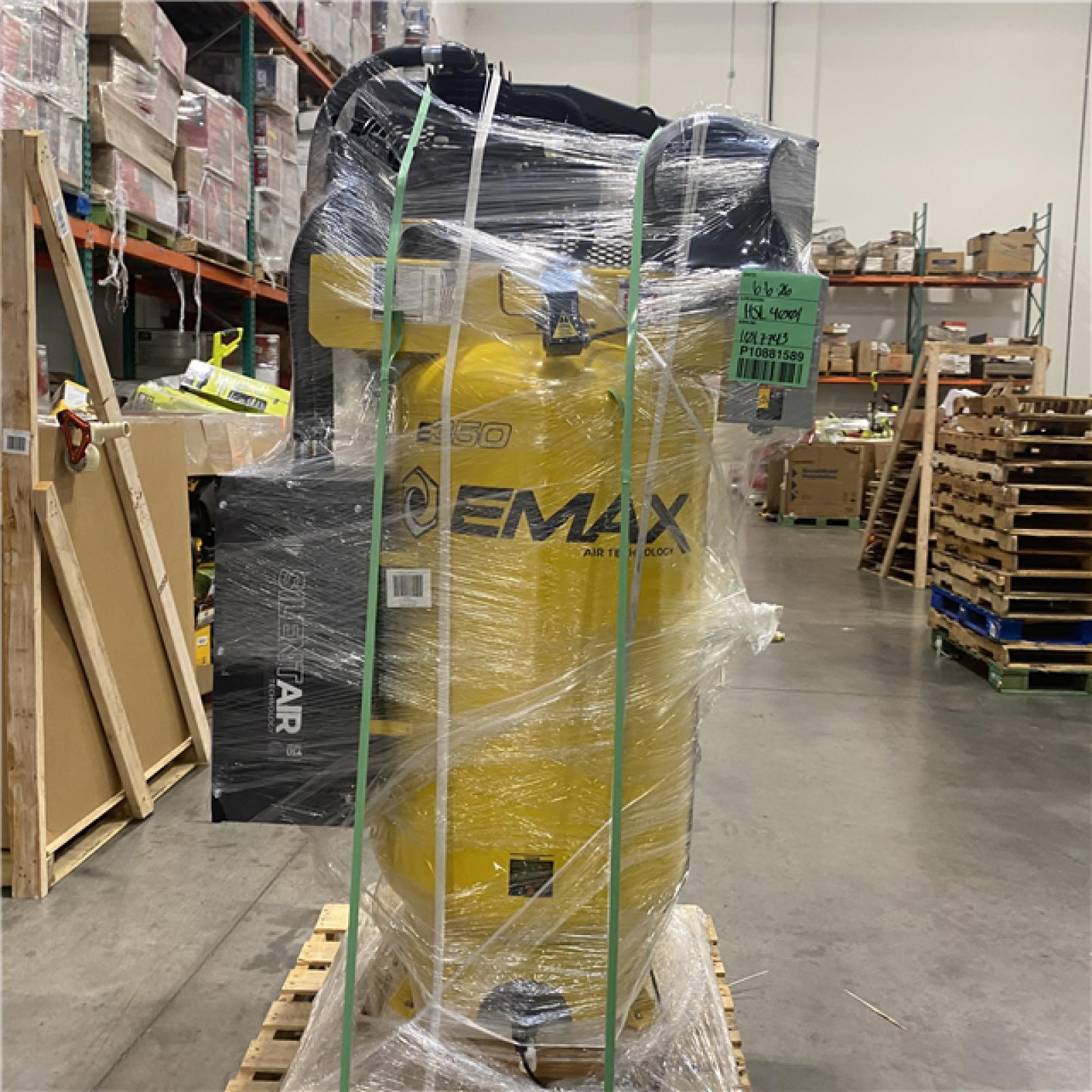 Dallas Location - As-Is EMAX 80 Gal. 7.5 HP 3-Cylinder 1-Phase 175 PSI Silent Air Electric Air Compressor