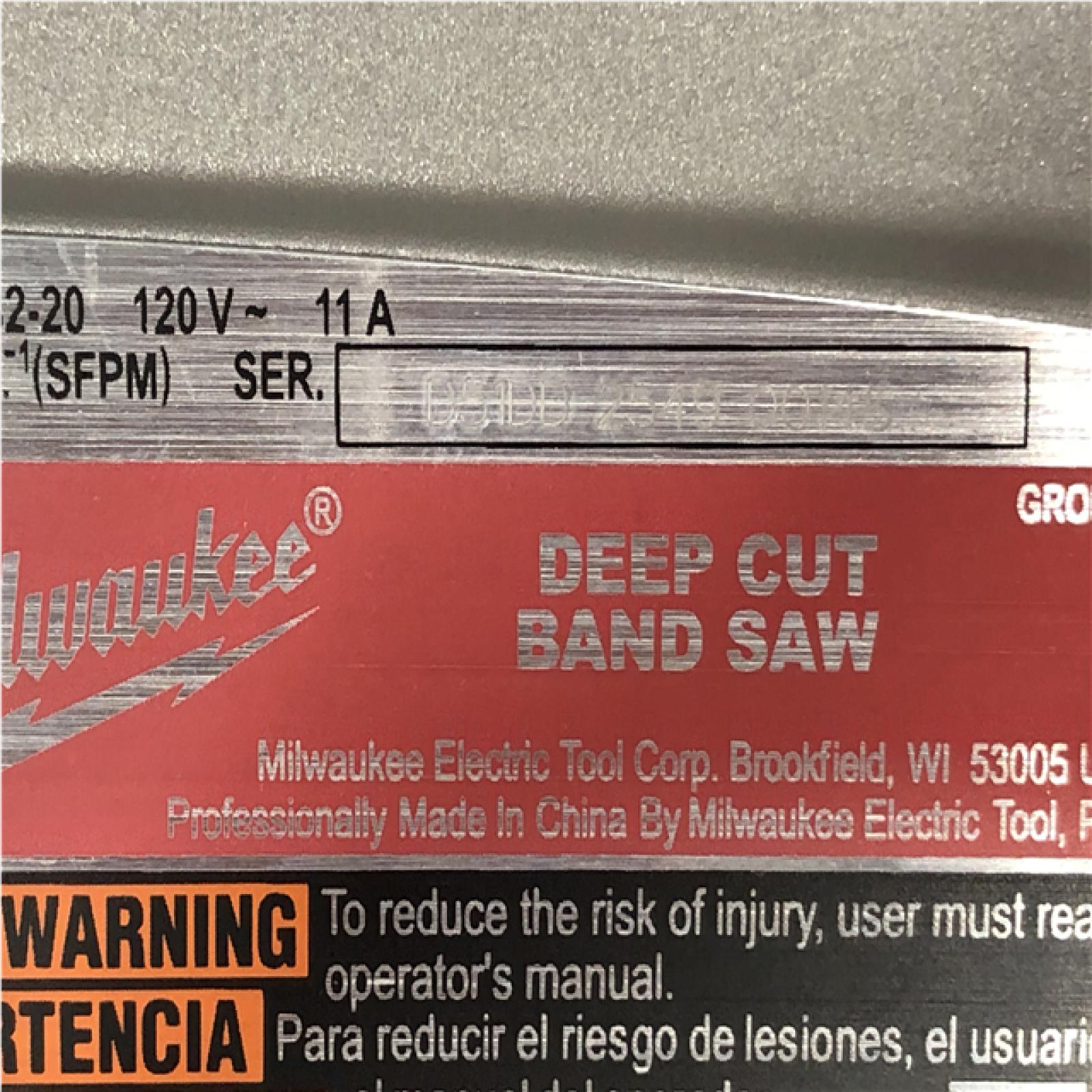 AS-IS Milwaukee 11 Amp Deep Cut Band Saw with Hard Case