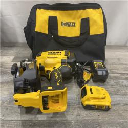 AS-IS DEWALT 20V MAX Lithium-Ion 15-Degree Electric Cordless Roofing Nailer Kit