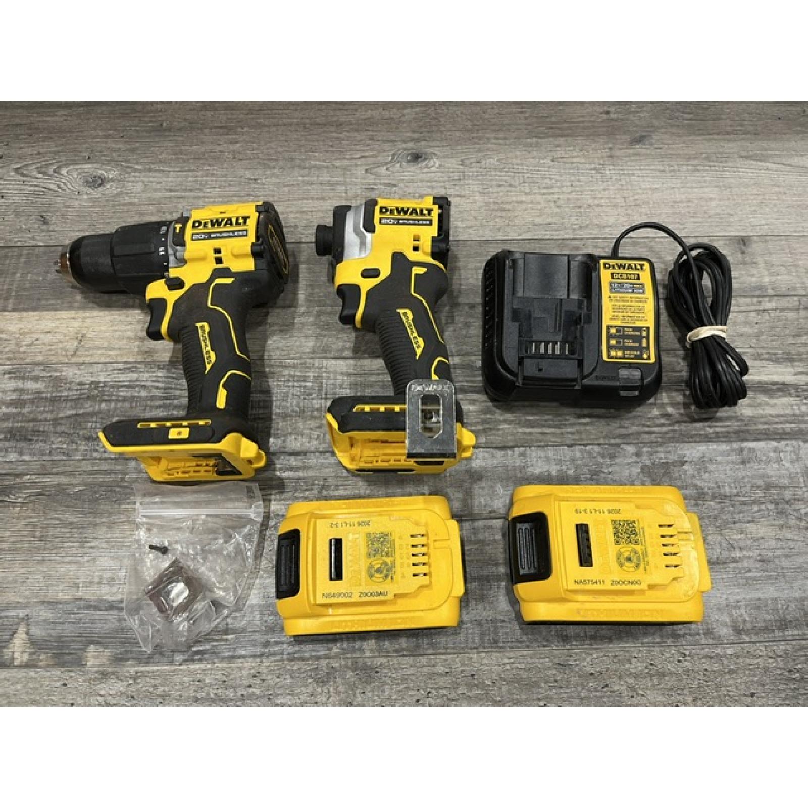 AS-IS DEWALT ATOMIC 20V MAX Lithium-Ion Cordless 2-Tool Combo Kit