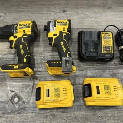 AS-IS DEWALT ATOMIC 20V MAX Lithium-Ion Cordless 2-Tool Combo Kit