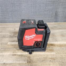 HOUSTON LOCATION - AS-IS Milwaukee-3522-21 Green Beam Laser Cross Line Plumb Point Rechargeable USB Kit