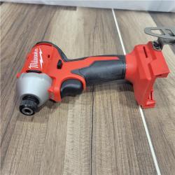 AS-IS  Milwaukee 2953-20 18V Lithium-Ion Brushless Cordless 1/4   Hex Impact Driver Bare Tool  Red