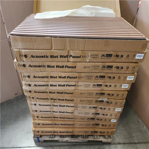 Phoenix NEW Art3dwallpanels Walnut 0.83 in. x 2 ft. x 4 ft. Slat MDF Acoustic Decorative Wall Paneling  3D Sound Absorbing Panel(372sq.ft./12 Case)