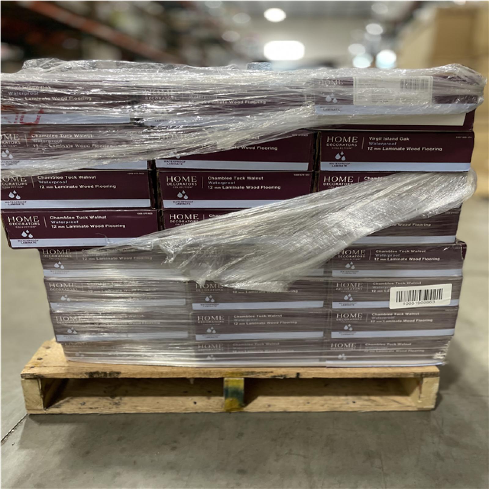 DALLAS LOCATION- Decorators Collection Chamblee Tuck Walnut 12 mm T x 8.03 in. W Waterproof Laminate Wood Flooring (15.9 sqft/case)PALLET-(22 CASES)