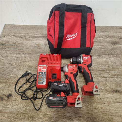 Phoenix Location NEW Milwaukee M18 18V Lithium-Ion Brushless Cordless Compact Drill/Impact Combo Kit (2-Tool) w/(2) Batteries, Charger & Bag