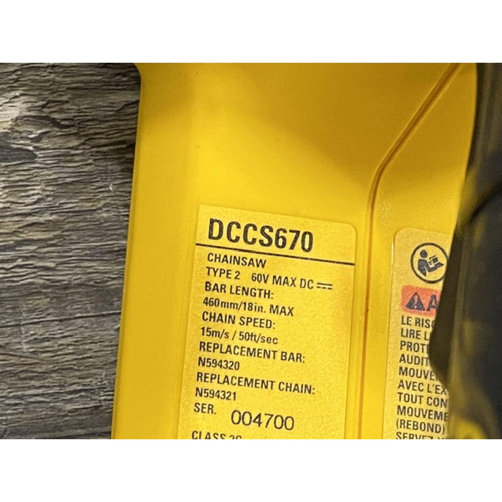 AS-IS DEWALT FLEXVOLT 60V MAX 16in. Brushless Cordless Battery Powered Chainsaw (Tool Only)