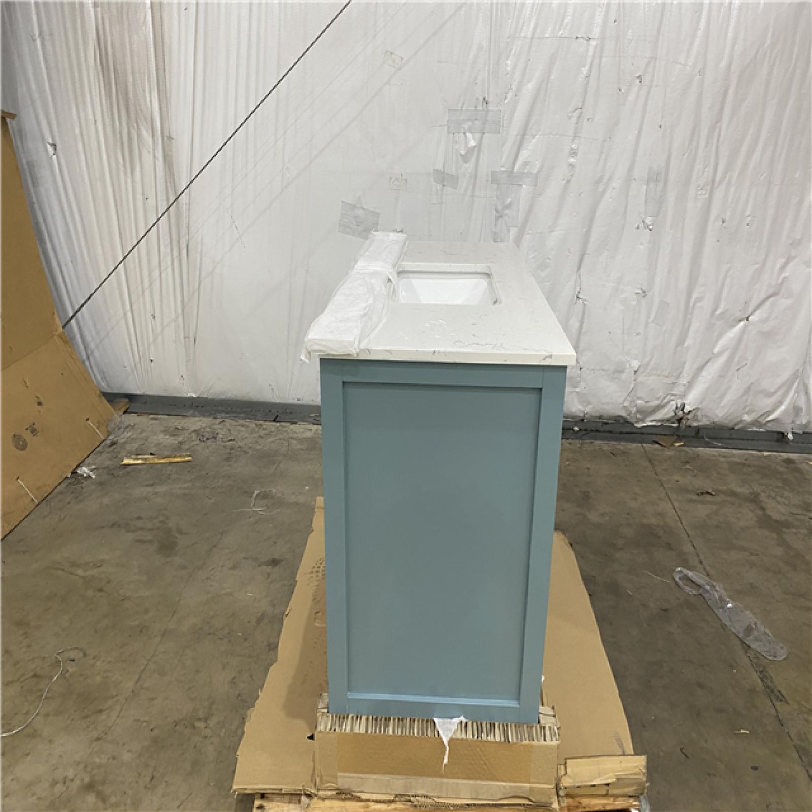 Houston As-IS 43 inch single vanity in blue
