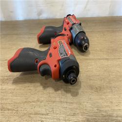 AS-IS Milwaukee FUEL 12-Volt Lithium-Ion Brushless Cordless Hammer Drill and Impact Driver Combo Kit