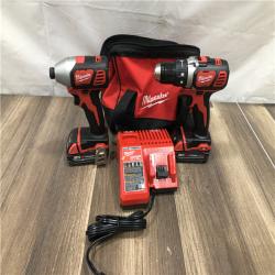 AS-IS Milwaukee M18 18V Lithium-Ion Cordless Drill Driver/Impact Driver Combo Kit