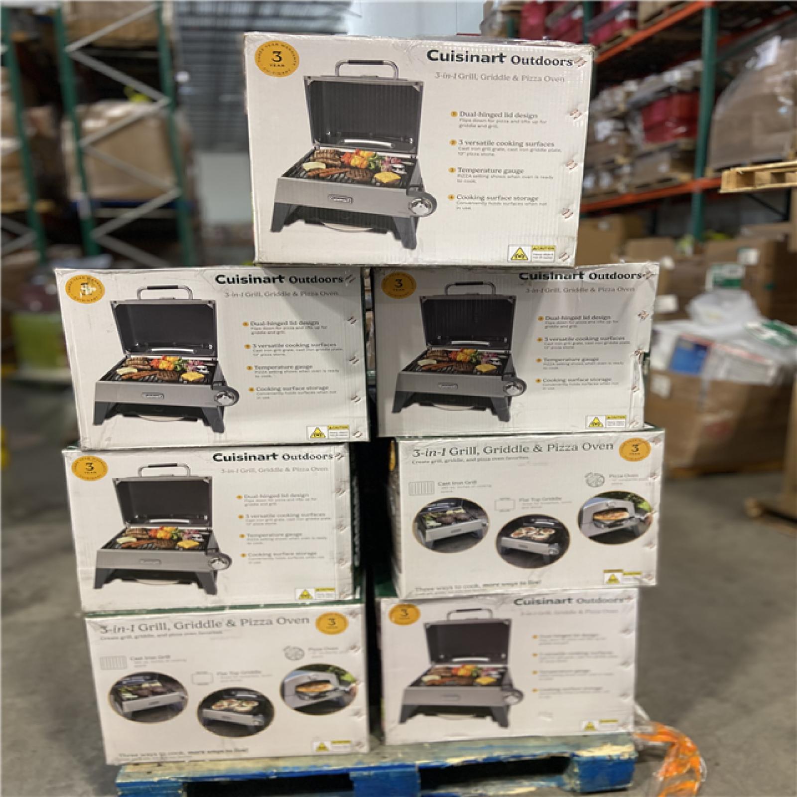 DALLAS LOCATION - CUISINART OUTDOORS 3-In-1 Propane Tank Griddle and Grill Outdoor Pizza Oven (9 UNITS)