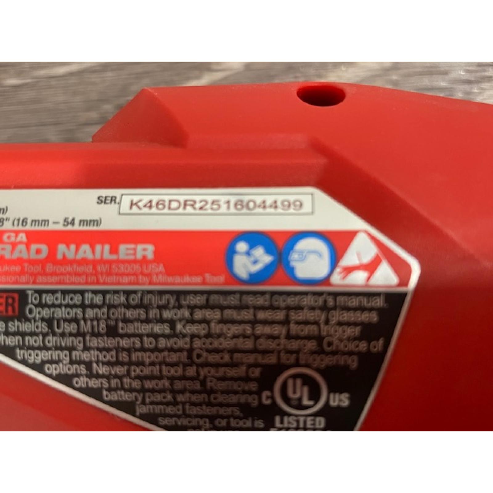 AS-IS Milwaukee FUEL 18-Volt Lithium-Ion Brushless Cordless Gen II 18-Gauge Brad Nailer (Tool-Only)