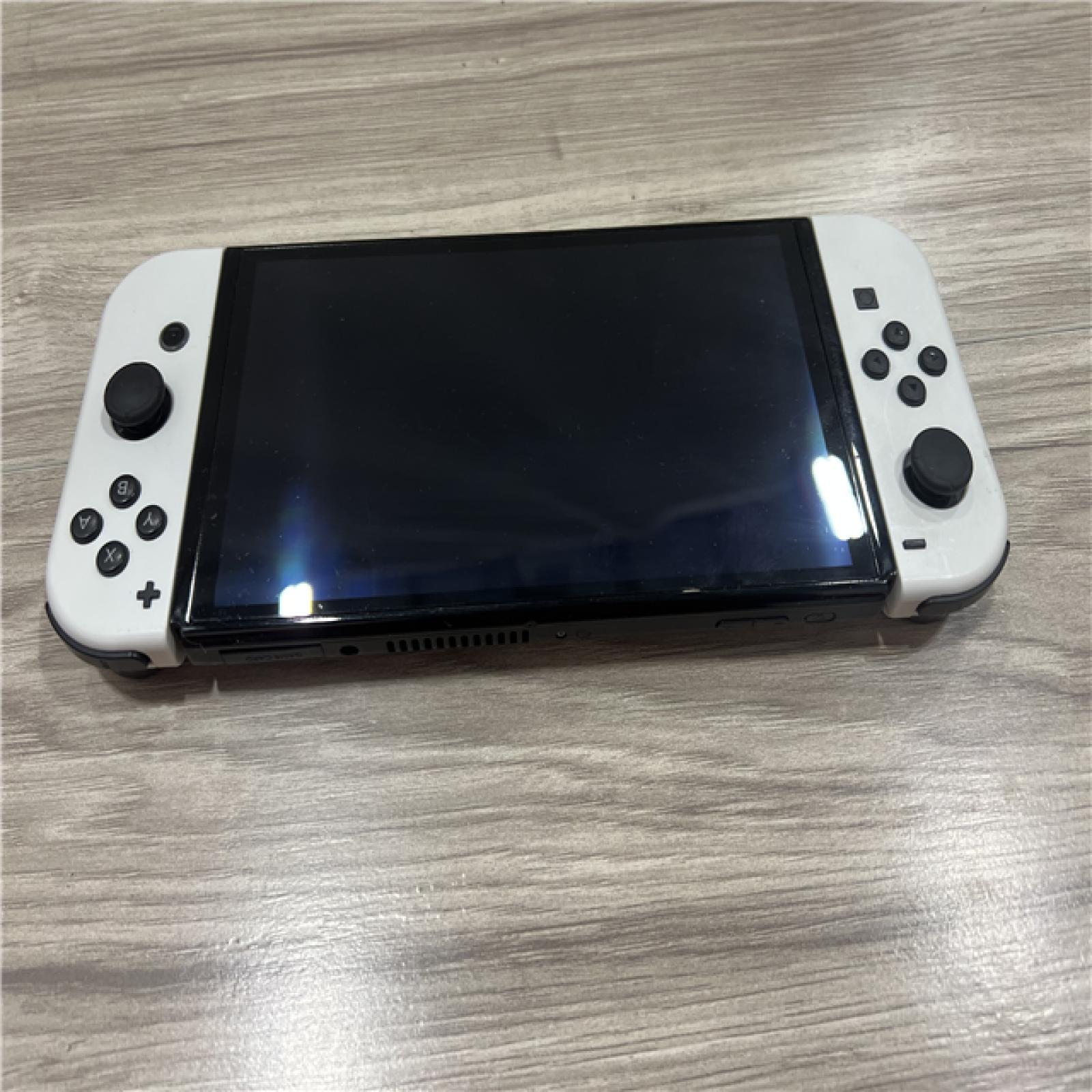 AS-IS Nintendo Switch (OLED) with White Joy-Con