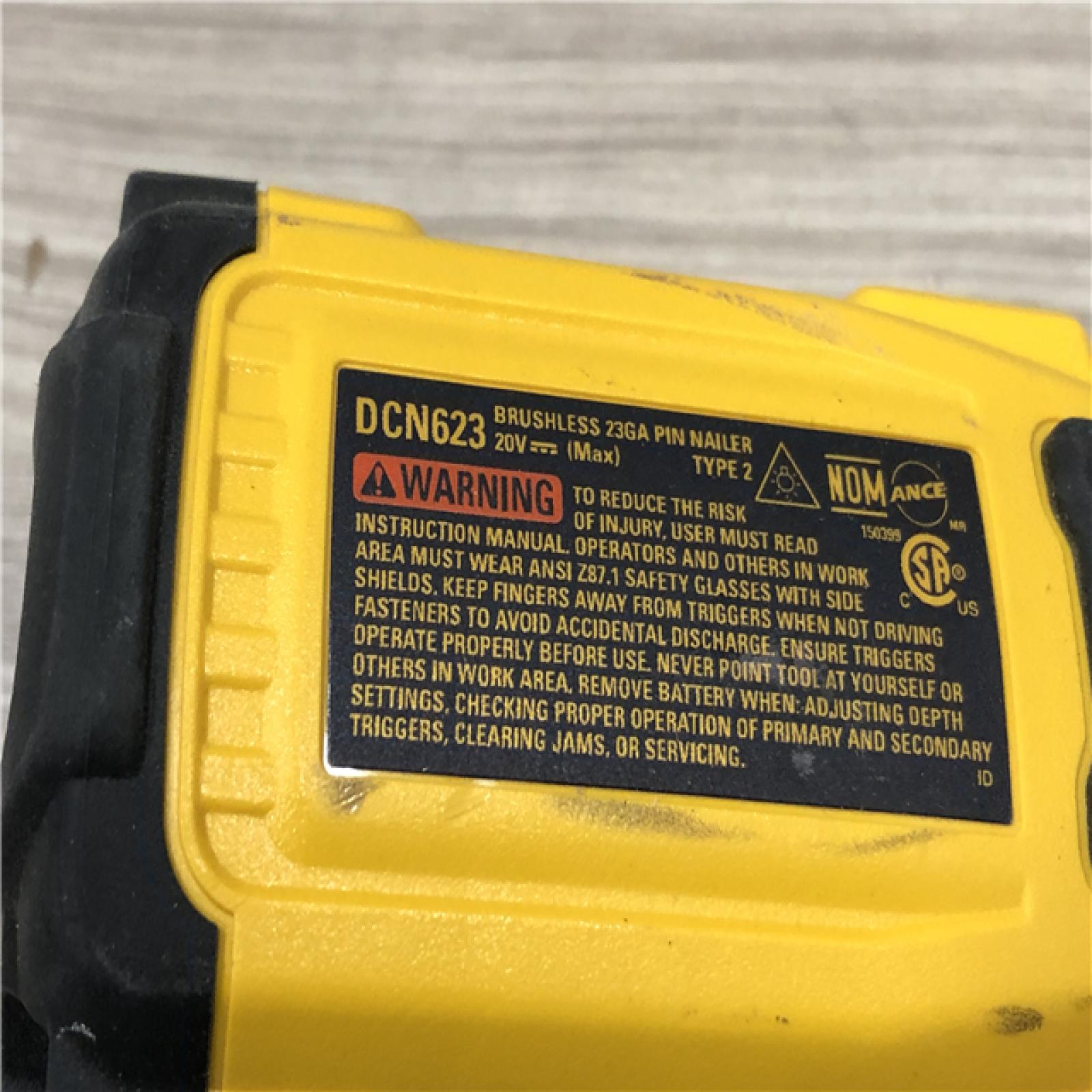 AS-IS DeWalt DCN623D1 20V MAX Atomic Compact Cordless Pin Nailer Kit