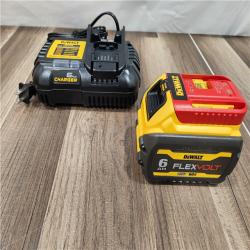 AS-IS  DEWALT FLEXVOLT 20V/60V MAX Lithium-Ion 6.0Ah Battery Pack with 6 Amp Output Charger