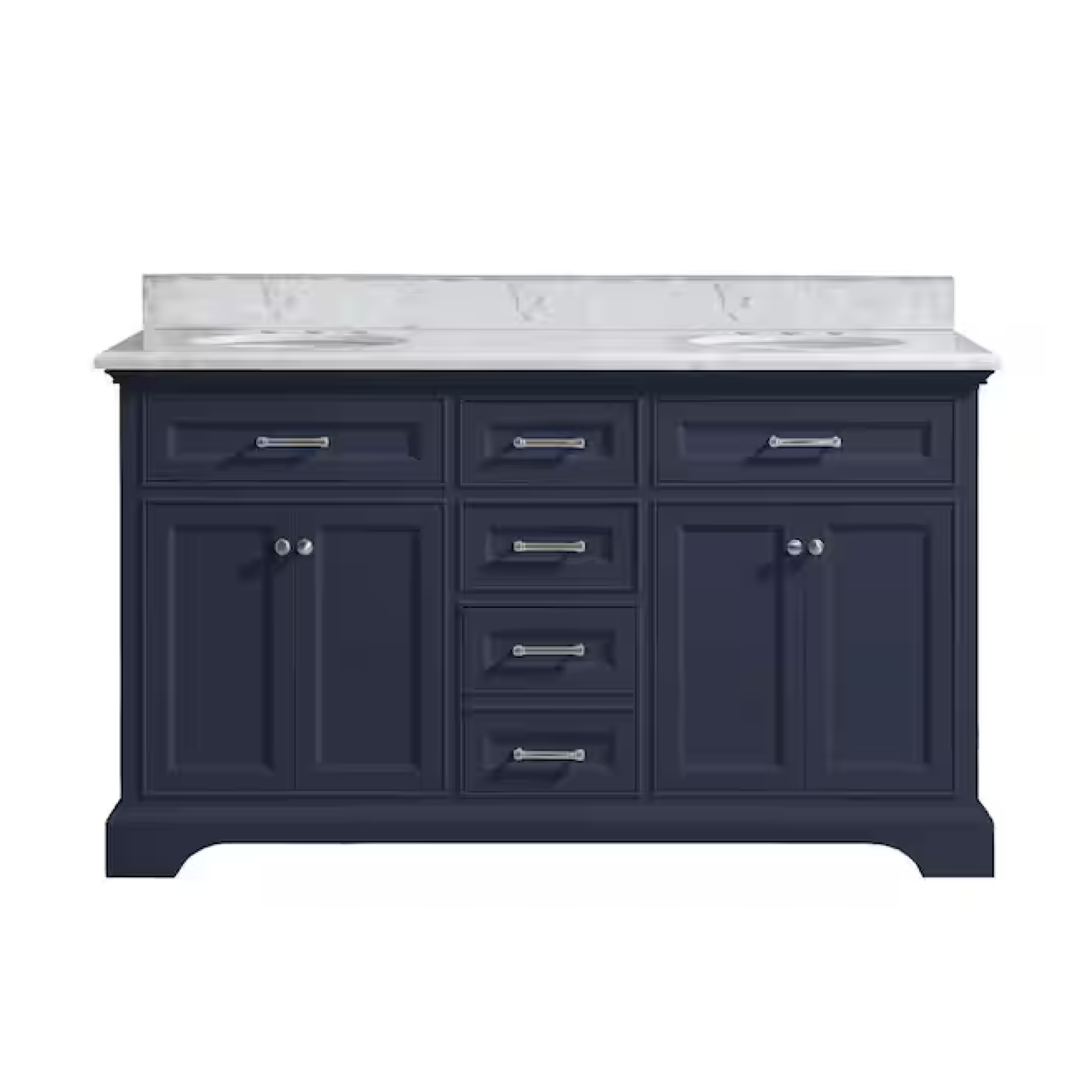 DALLAS LOCATION- AS-IS Home Decorators Collection  Windlowe 61 in. Double Sink Bath Vanity PALLET (2 UNITS)