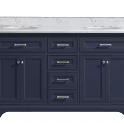 DALLAS LOCATION- AS-IS Home Decorators Collection  Windlowe 61 in. Double Sink Bath Vanity PALLET (2 UNITS)