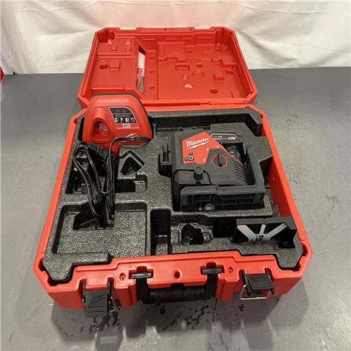 AS-IS - Milwaukee M12 12-Volt Lithium-Ion Cordless Green 250 ft. 3-Plane Laser Level Kit